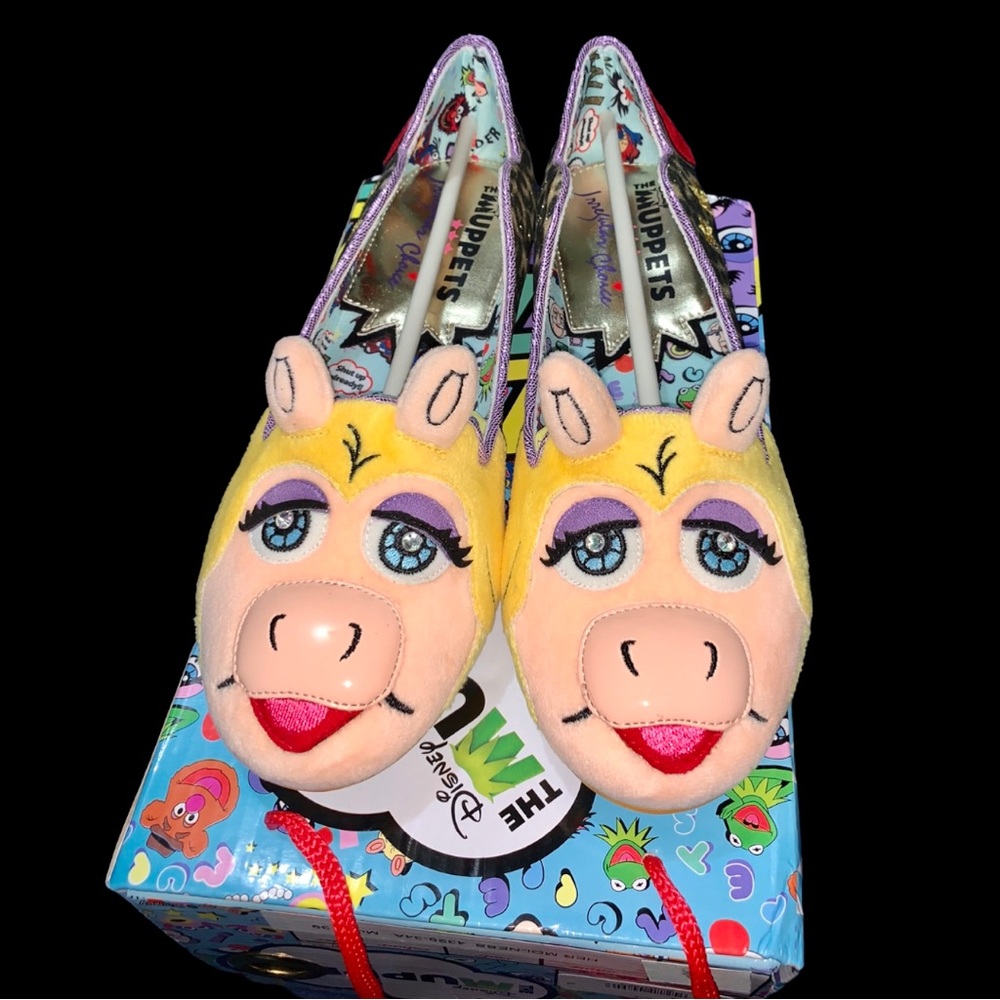 Irregular Choice Disney MUPPETS Miss Piggy Cheetah flat shoes sz 39 EU 8 1/2 US - Picture 6 of 14